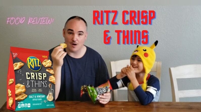 RITZ CRISP THINS SALT AND  VINEGAR + CHEESE AND ONION FATHER & SON TASTE TEST REVIEW