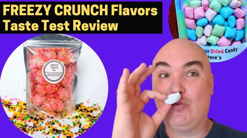 FREEZY CRUNCH Flavors Taste Test Review   Freezy Crunch Freeze Dried Candy Review