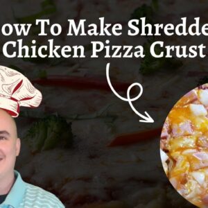 How To Make Shredded Chicken Pizza Crust   Low Carb Canned  Chicken Pizza Crust Keto Recipe